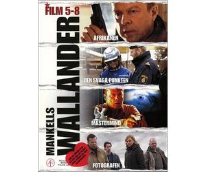 Wallander (Films 5-8) - 4-DVD Box Set ( Afrikanen / Den svaga punkten / Mastermind / Fotografen ) ( The Afrikan / The Tricksters / Master mi [ Origine Suédoise, Sans Langue Francaise ]