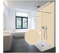 WALLando Panneau mural de douche (Beige crème/200x100 cm) - Panneau en PVC facile à installer & résistant à l'humidité - Revêtement mural premium -Fabriqué en Allemagne