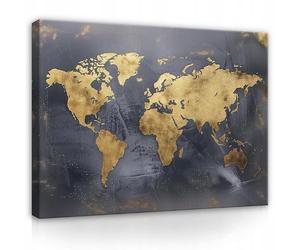 WallArena images imprimées sur toile, Carte du monde,