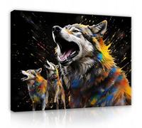 WallArena images imprimées sur toile, loup,