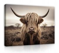 WallArena - Images sur toile - Taureau Animaux - 40x30 cm - Tableau mural sur toile - Tableau mural XXL grand format pour salon, chambre à coucher, salon - Impression artistique moderne