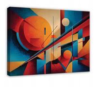 WallArena - Impression sur toile - Abstrait - 100x70 cm - Tableau decoration murale - Tableau mural XXL grand format pour salon, chambre à coucher - Impression artistique - Kandinsky Art