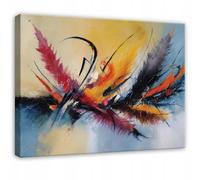 WallArena - Impression sur toile - Abstrait - 120x80 cm - Tableau decoration murale - Tableau mural XXL grand format pour salon, chambre à coucher - Impression artistique - Art coloré