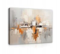 WallArena - Impression sur toile - Abstrait - 120x80 cm - Tableau decoration murale - Tableau mural XXL grand format pour salon, chambre à coucher - Impression artistique - Art géométrique