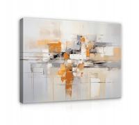 WallArena - Impression sur toile - Abstrait - 120x80 cm - Tableau decoration murale - Tableau mural XXL grand format pour salon, chambre à coucher - Impression artistique - Art géométrique