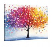 WallArena - Impression sur toile - Arbre - 40x30 cm - Tableau decoration murale - Tableau mural XXL grand format pour salon, chambre à coucher - Impression artistique - Coloré Nature