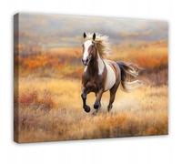 WallArena - Impression sur toile - Cheval - 120x80 cm - Tableau decoration murale - Tableau mural XXL grand format pour salon, chambre à coucher - Impression artistique - Paysage Animaux
