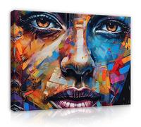 WallArena - Impression sur toile - Mme - 120x80 cm - Tableau decoration murale - Tableau mural XXL grand format pour salon, chambre à coucher - Impression artistique - Abstrait