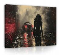 WallArena - Impression sur toile - Ville - 60x40 cm - Tableau decoration murale - Tableau mural XXL grand format pour salon, chambre à coucher - Impression artistique - Art de rue
