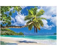 WallArena - Papier peint panoramique intissé plage et mer 250x175 cm - Papier peint photo non tissé - Pour salon et chambre à coucher - Effet 3D - Avec colle - paysage tropical océanique