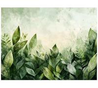 WallArena - Papier peint photo non tissé - Motif feuilles - 400 x 280 cm - Papier peint photo - Pour salon et chambre à coucher - Effet 3D - Avec colle - Nature tropicale botanique verte