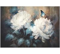 WallArena - Papier peint photo non tissé - Motif fleurs - 300 x 210 cm - Papier peint photo - Pour salon et chambre à coucher - Effet 3D - Avec colle - Vintage nature aquarelle