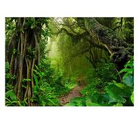 WallArena - Papier peint photo non tissé - Motif forêt, arbres, jungle, plantes - 368 x 254 cm - Papier peint photo - Pour salon et chambre à coucher - Effet 3D - Avec colle
