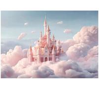 WallArena - Papier peint photo non tissé pour chambre d'enfant - 200 x 140 cm - Motif paysage nuages château Dreamy