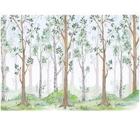 WallArena - Papier peint photo non tissé pour chambre d'enfant - 250 x 175 cm - Paysage de forêt - Papier peint photo pour enfants filles et garçons - Papier peint pour chambre d'enfant - Blanc