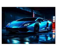 WallArena - Papier peint photo non tissé pour chambre d'enfant - 312 x 219 cm - Voiture de sport - Motif : voiture de sport - Effet 3D