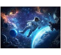WallArena Papier peint photo texturé en vinyle - Astronaute - 254 x 184 cm - Papier peint mural 3D texturé pour salon et chambre à coucher - Papier peint en vinyle de qualité supérieure avec structure