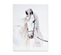 WallArena Poster Chambre d'enfant Chevaux Blanc 30x40 cm Format vertical - SANS CADRE XXL Poster pour enfant Affiche murale Impression d'art Photoposter Tableau mural Images murales Image sur poster