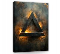 WallArena Tableau de style industriel, abstrait, effet rouille, 100 x 75 cm, moderne, grand, XXL, salon, chambre à coucher, impression artistique murale sur toile, prêt à accrocher