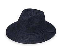 Wallaroo Femmes UV Victoria Chapeau Borsalino - UPF50 + Protection Soleil (réglable & Compressible) - Mélange Marine, One Size