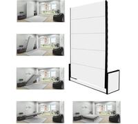 Wallbedking - Lit Escamotable 2 Personnes - 140cm x 200cm - Lit Mural Rabattable - Vertical - Studio