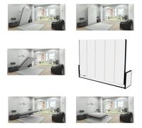 Wallbedking - Lit Escamotable 2 Personnes - 200cm x 160cm - Lit Mural Rabattable - Horizontal - Studio