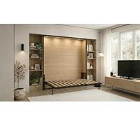Wallbedking Lit Escamotable Horizontal Morphy Modulable Classic - Lit Mural Gain de Place, Base Évolutive Compatible avec Modules Studio ou Canapé (en Option)