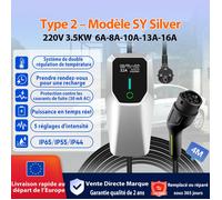 Wallbox 3.5KW EV Chargeur 6-8-10 -13-16A Puissance 1,3 ~ 3,5KW IP65 Prenez rendez-vous pour facturer pendant 1 à 10 heures 4 mètres