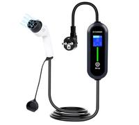 Wallbox Câble de charge mobile 3,5 kW | Câble de charge de type 2 de 5 m monophasé | Puissance de charge réglable 8-16 A avec affichage numérique contrôlable, IP66, station de charge pour voitures