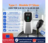 Wallbox EV Chargeur 6-8-10-13-16-20-24-32A Puissance 1,3~7KW IP65 Prenez rendez-vous pour facturer pendant 1 à 10 heures 4 mètres