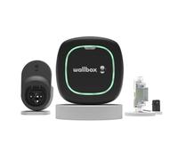 Wallbox Kit Pulsar MAX (chargeur de véhicule électrique, compteur de puissance et câble dock) 7,4 kW, 5 m, T2 noir, compatible avec Alexa et Google Home