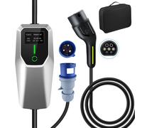 Wallbox mobile CEE Charger type2 PHEV EV chargeur 1 phase 7kW 32A 5m câble 250V
