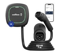 Wallbox Pulsar Max, Chargeur pour Véhicules Électrique (22 KW, Type 2, Wi-FI, Bluetooth, OCPP, Intérieur/Extérieur, 7m, Installation Facile), Noir