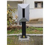 Wallbox Support de Chargeur Extérieur Étanche pour Véhicule Électrique avec Verrou, Socle Et Station d'accueil Electron pour Borne de Recharge(Box and Stand)