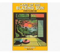 Wallbuddy Affiche D'Art Sunset | Décoration Murale De Jardin Zen - Affiche D'Art Mural Japonais Traditionnel | Décoration Esthétique Sans Cadre Avec Vue Sur Le Coucher De Soleil (61 x 91 cm)