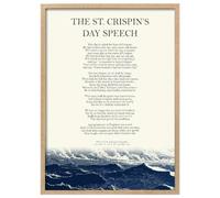 Wallbuddy Affiche du discours de la Sain (50 x 70 cm, Encadrement en chêne)