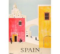 WallBuddy Affiche espagnole Voyage Espagne Vintage Tourisme Imprimer Espagnol Poster Madrid Imprimer Madrid Imprimer Espagne Voyage Espagne Art Imprimer, 5 x 7