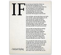 Wallbuddy IF Poem Art Print IF Poem by Rudyard Kipling Art Print IF Poem Poster If Poem Print If Poem Print If Poem If You Can If by Kipling Poem (20,3 x 25,4 cm, ivoire)