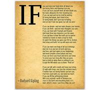 Wallbuddy IF Poem Art Print IF Poem by Rudyard Kipling Art Print IF Poem Poster If Poem Print If Poem Print If Poem If You Can If by Kipling Poem (12,7 x 17,8 cm, Vintage)