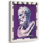 Wallbuddy Impression Art Pop du Buste Philosophe (50 x 70 cm, Toile tendue)