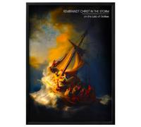 Wallbuddy Impression d'art mural classique Mer Ora (50 x 70 cm, Cadre noir)