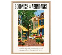 Wallbuddy Impression Murale Charmante du (60 x 90 cm, Encadrement en chêne)