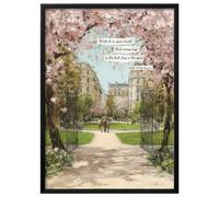Wallbuddy Impressionnisme du Parc de Paris | Citat (60 x 90 cm, Cadre noir)