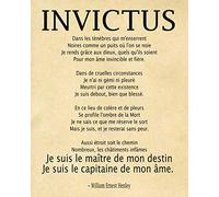 Wallbuddy Invictus par William Ernest Henley Invictus Poeme en Francais (20cm x 25cm, Parchment)