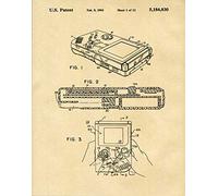 Wallbuddy Nintendo Game Boy Poster Game Boy Patent Print Nintendo Patent Print Nintendo Game Boy Game Art (WB064) (30cm x 40cm, Parchemin)