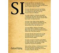 Wallbuddy Si par Rudyard Kipling Poème en Français (41.9cm x 59.4cm (A2), Vintage)