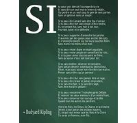 Wallbuddy Si par Rudyard Kipling Poème en Français (50cm x 70cm, Green)