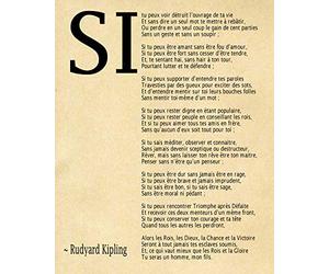 Wallbuddy Si par Rudyard Kipling Poème en Français (61cm x 91cm, Parchment)