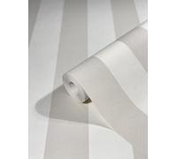 WALLCOVER Papier peint intissé gris à rayures style maison de campagne - Lignes modernes - Structure fine - 10,05 x 0,53 m - Fabriqué en Allemagne