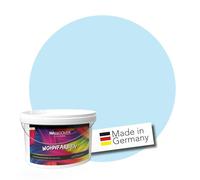 WALLCOVER Peinture murale de qualité supérieure | Bleu Ciel | Couleur pastel | 2.5L = 20m² | Pour les intérieurs à très haut pouvoir couvrant (classe 1) | Finition mate | Fabriquée en Allemagne